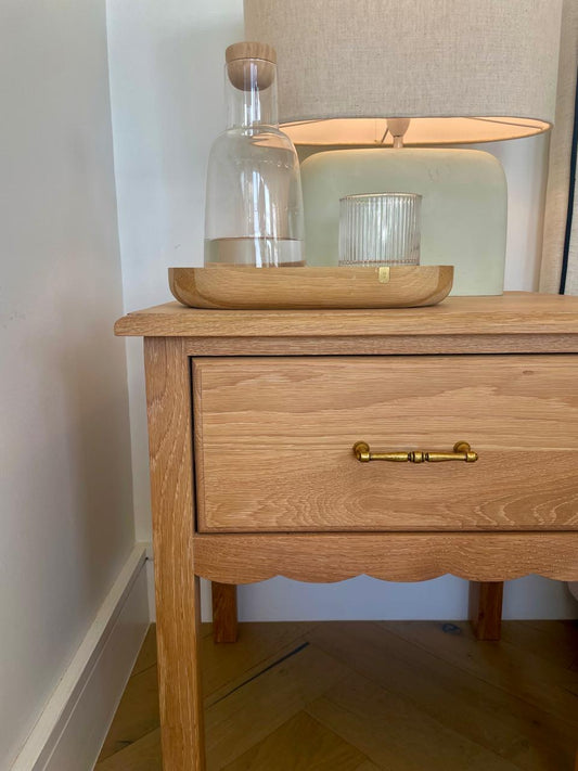 Daisy Bedside Table (White Willow Collection)