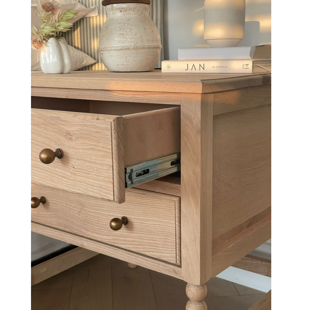 Florence Bedside Table (White Willow Collection)