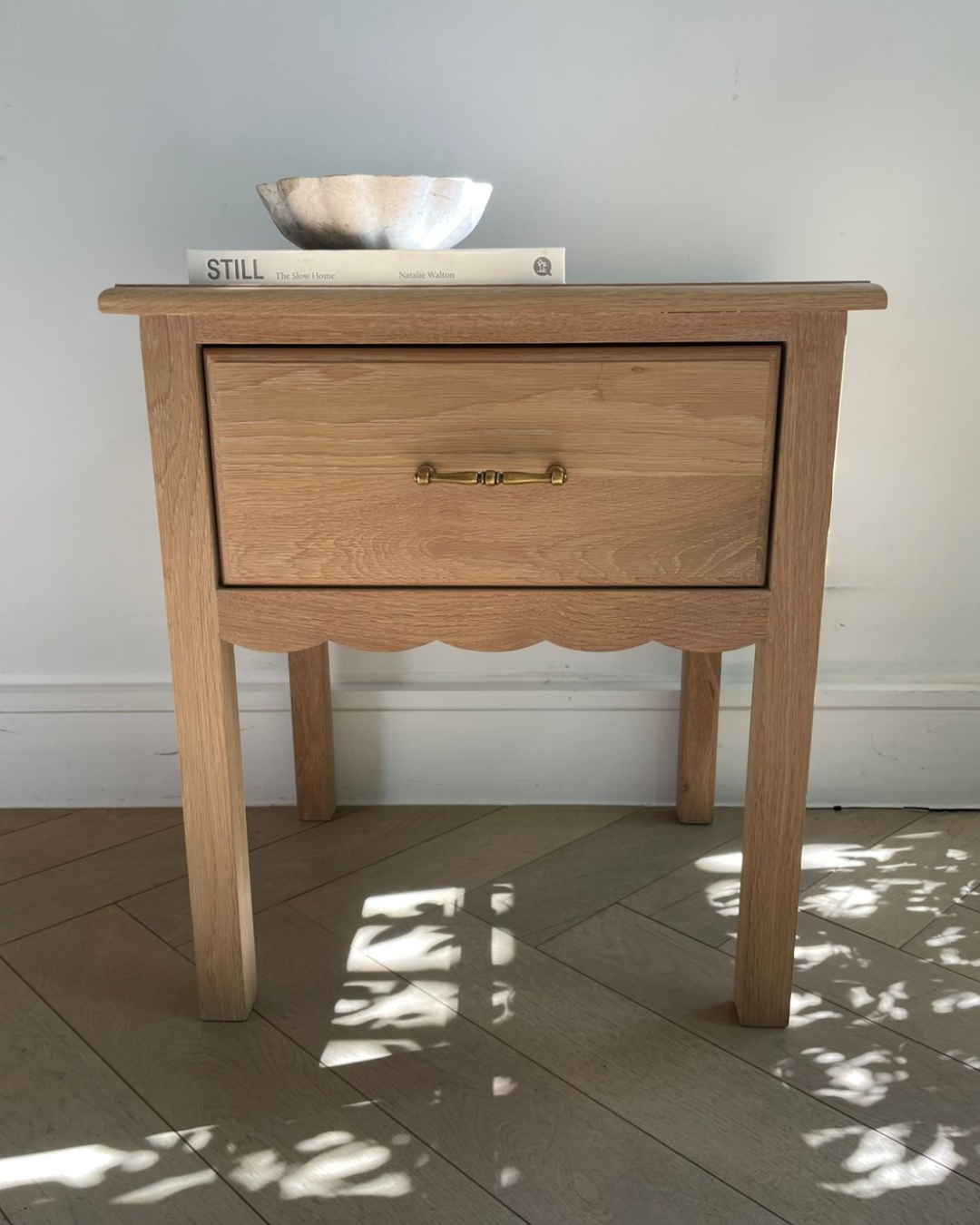 Daisy Bedside Table (White Willow Collection)