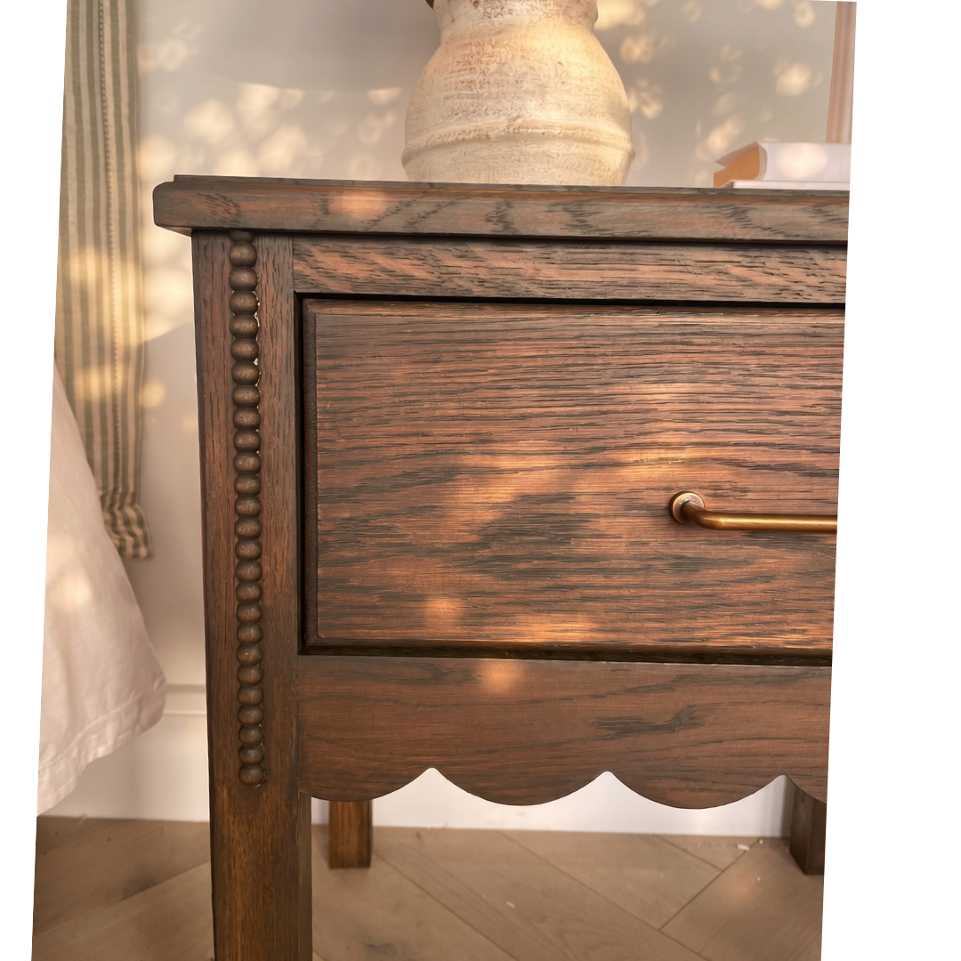 Daisy Bedside Table - Chocolate  (White Willow Collection)