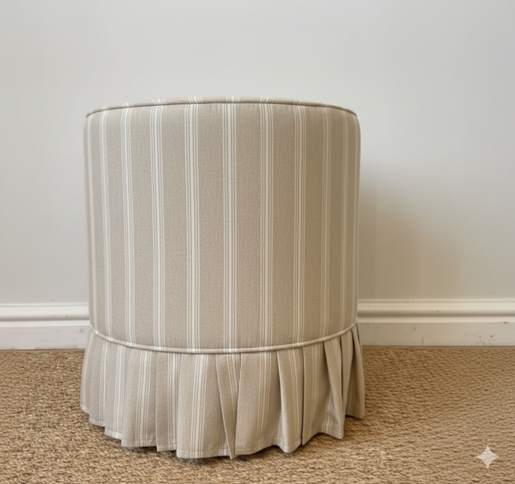 Lola Ottoman (White Willow Home Collection)