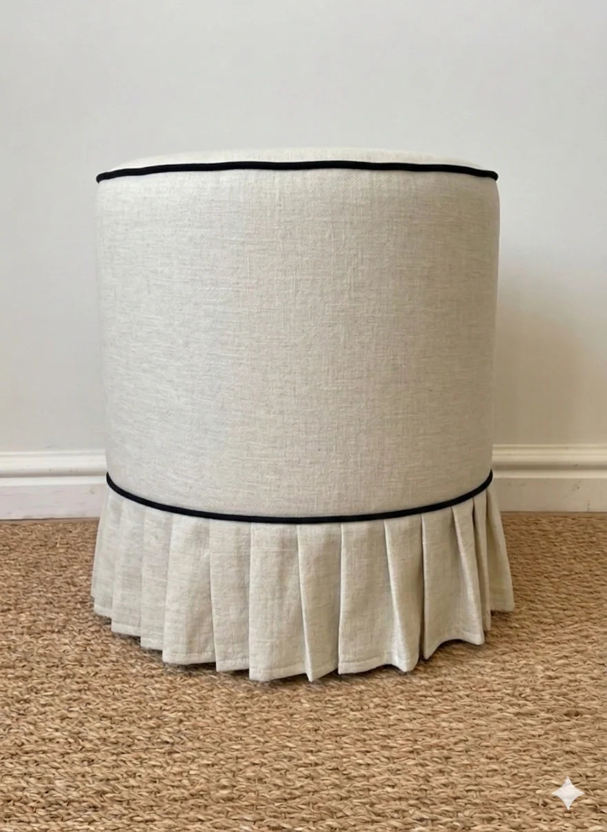 Lola Ottoman (White Willow Home Collection)