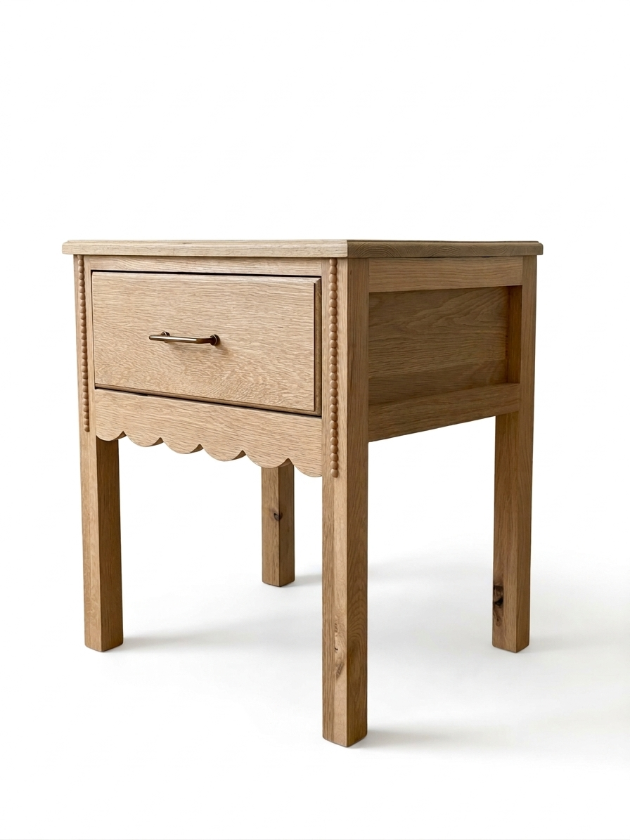 Daisy Bedside Table (White Willow Collection)