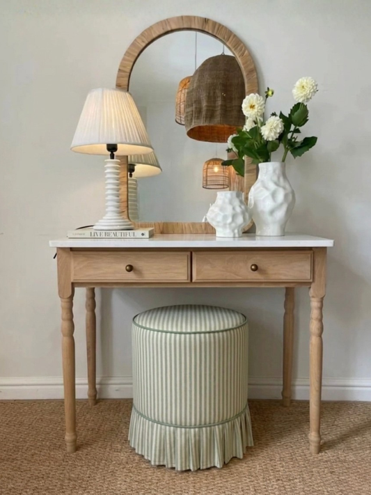 Lola Ottoman (White Willow Home Collection)