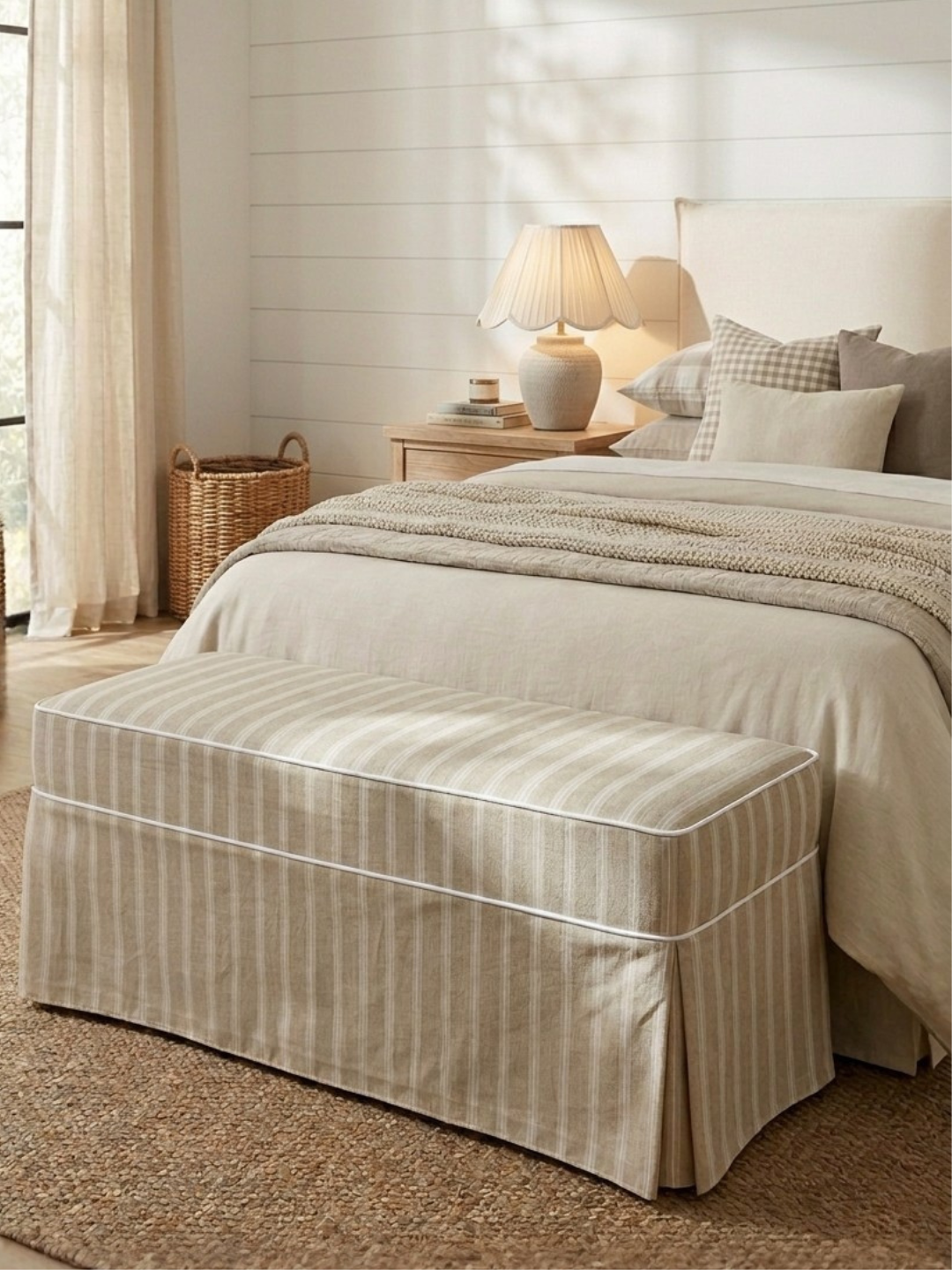 Molly End of Bed Ottoman (White Willow Home Collection)