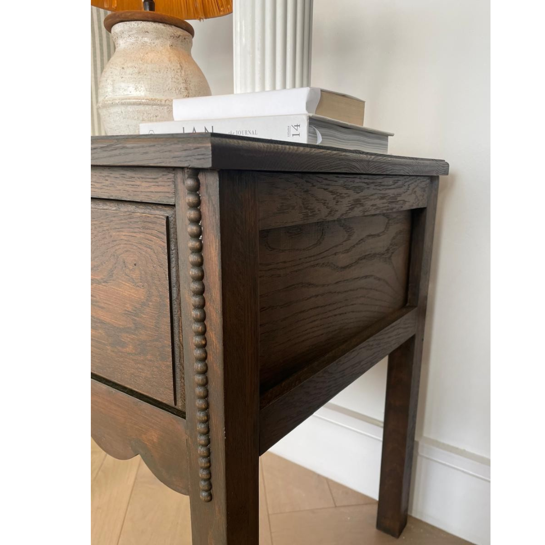 Daisy Bedside Table - Chocolate  (White Willow Collection)