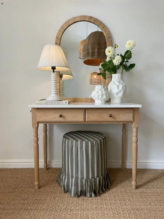 Lola Ottoman (White Willow Home Collection)