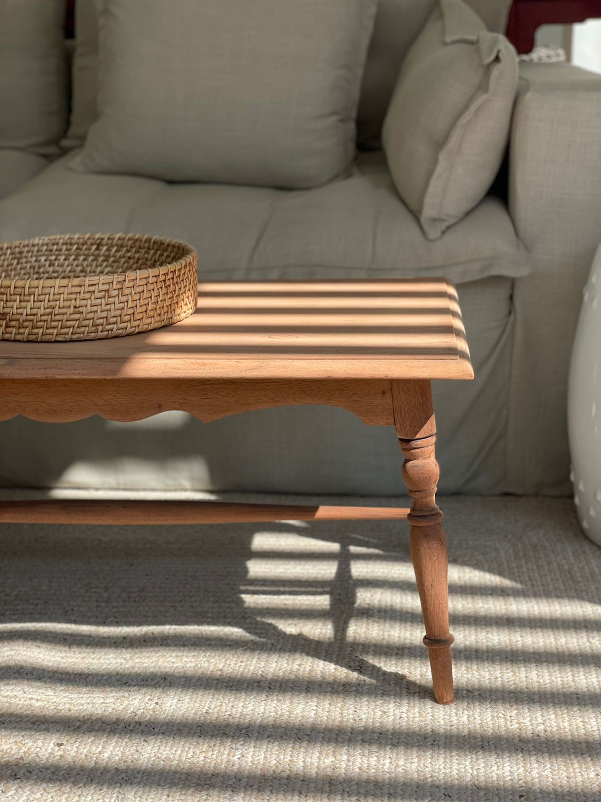 Scalloped coffee table