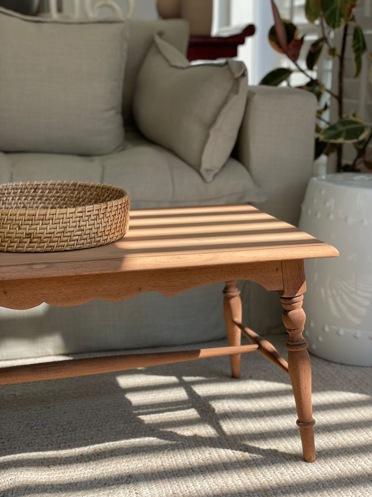 Scalloped coffee table