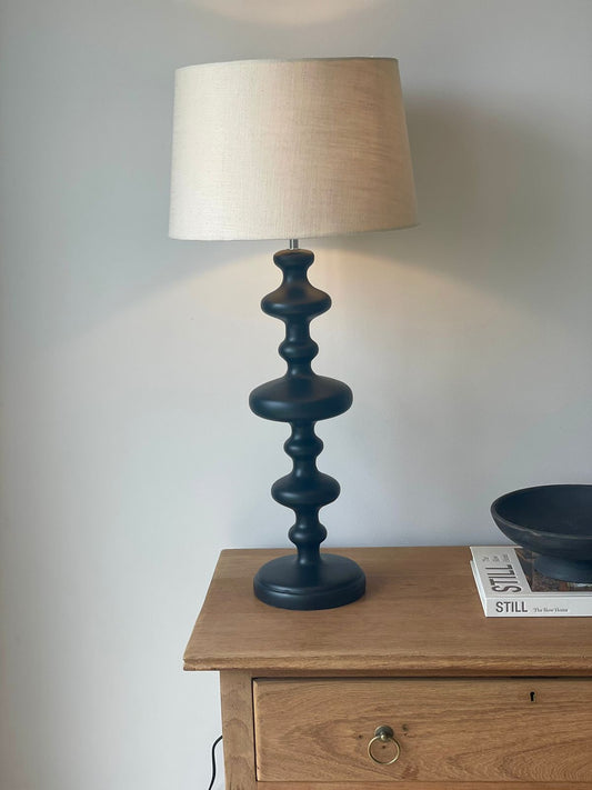 Bobbin Table Lamp with Linen shade