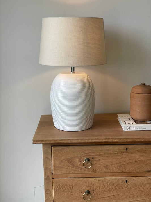 Beach House Table Lamp with Linen shade