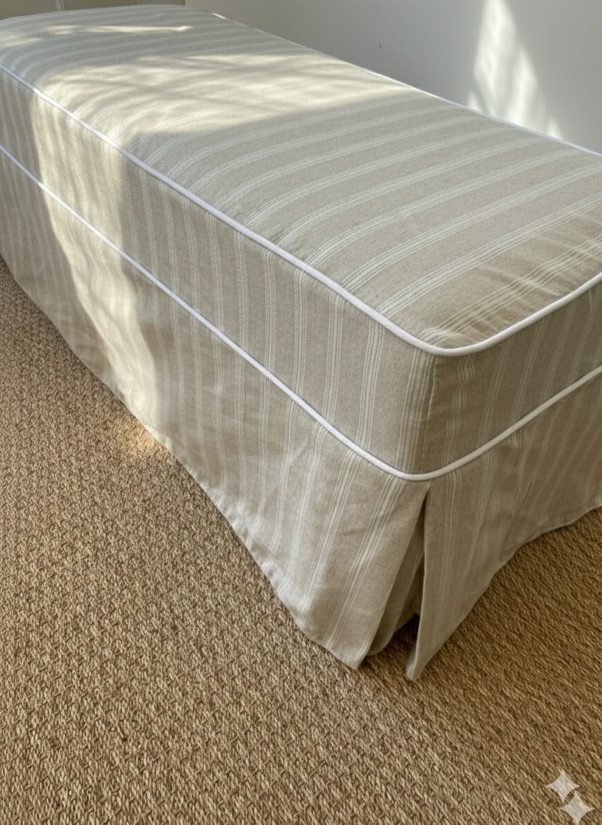 Molly End of Bed Ottoman (White Willow Home Collection)