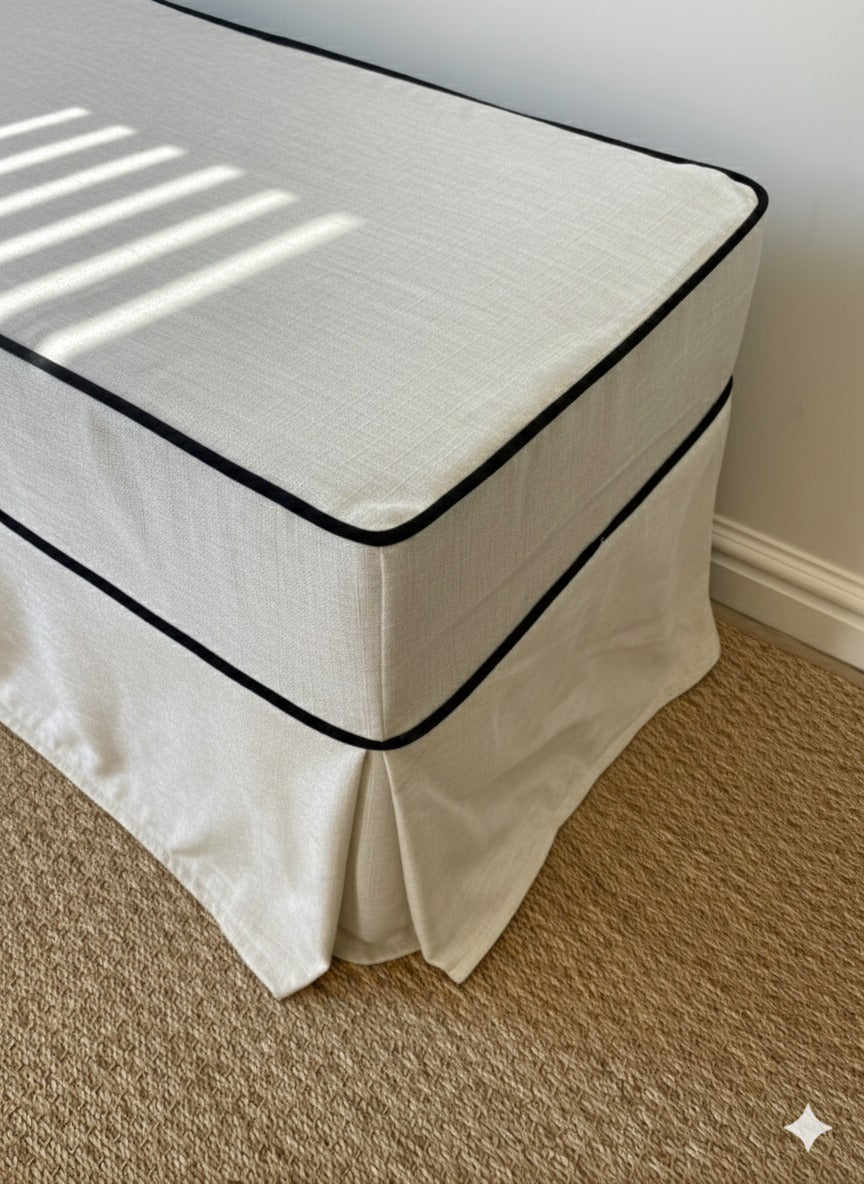 Molly End of Bed Ottoman (White Willow Home Collection)
