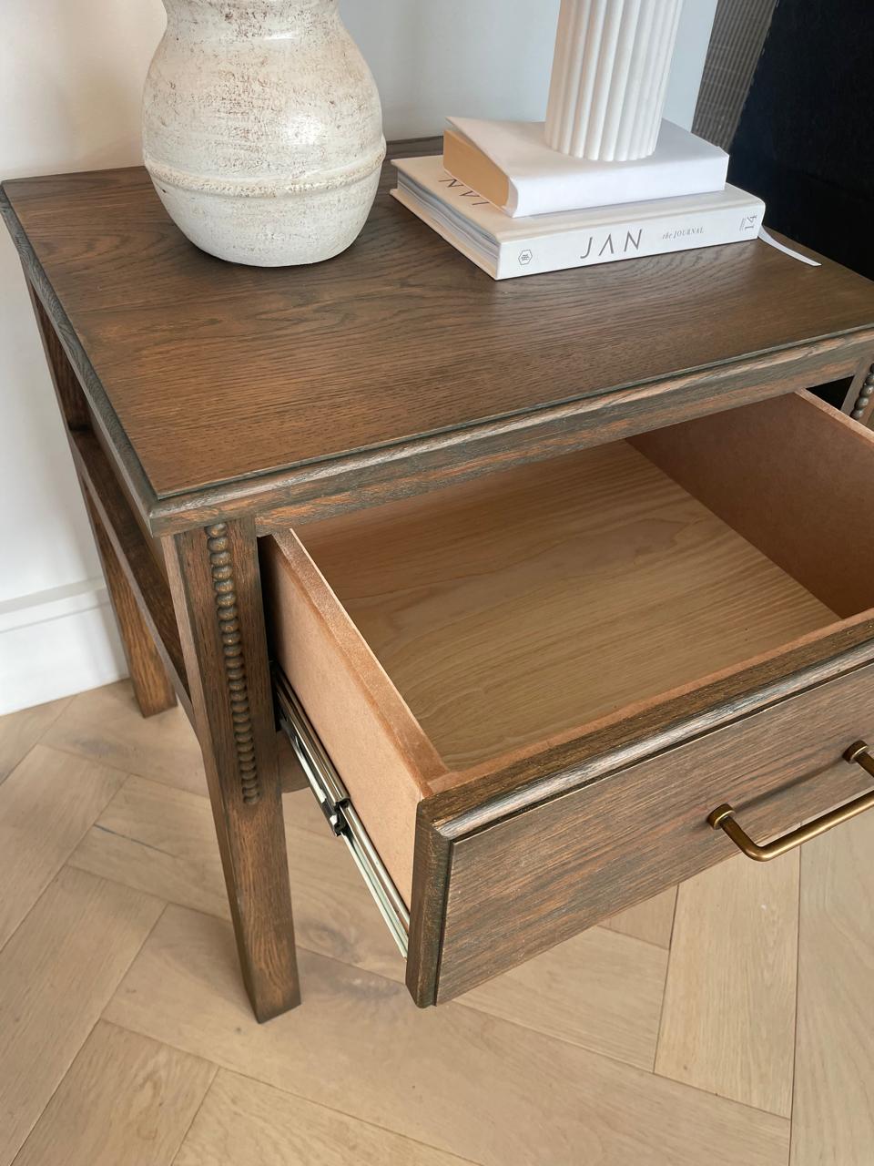 Daisy Bedside Table - Chocolate  (White Willow Collection)
