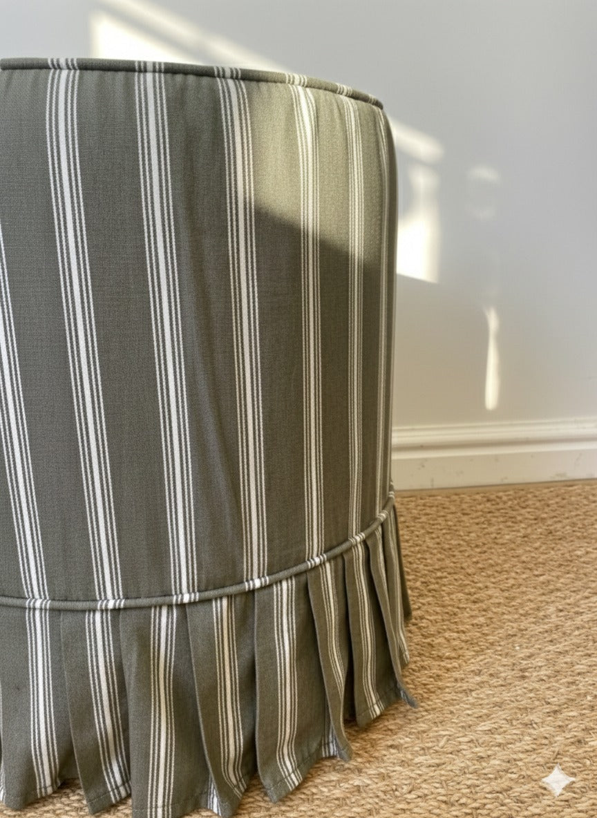 Lola Ottoman (White Willow Home Collection)
